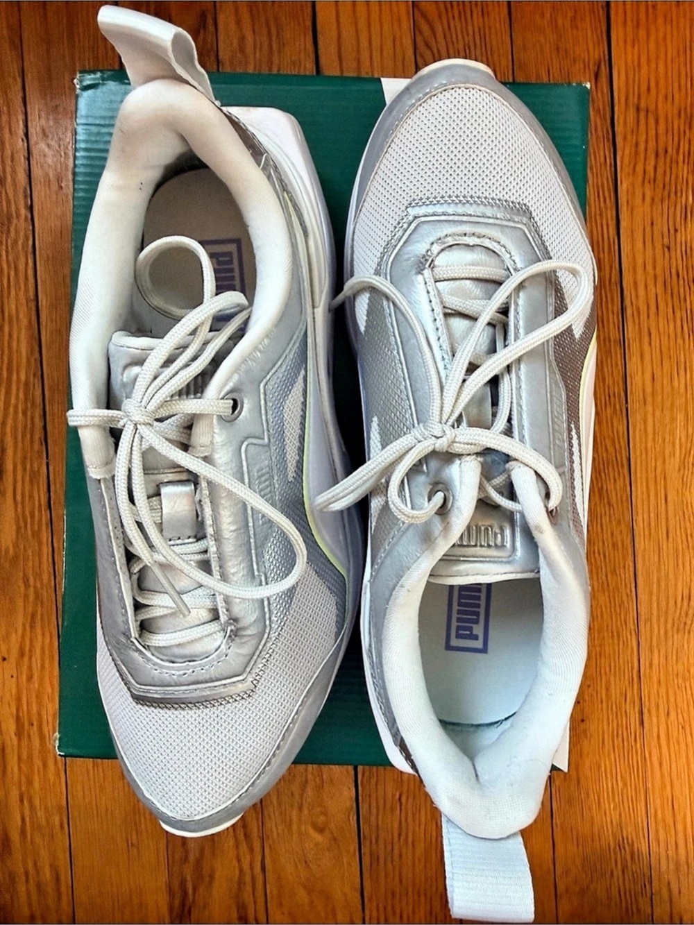 Puma Rider Digital Dark Wns Athletic Shoes Silver & White US 7